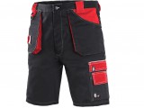 Krátke monterkové nohavice DAVID, červeno-čierna